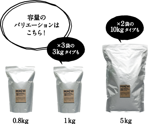 容量のバリエーションはこちら!